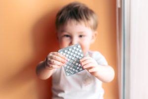 A,Small,Child,Toddler,Baby,Boy,Holds,A,Plate,With